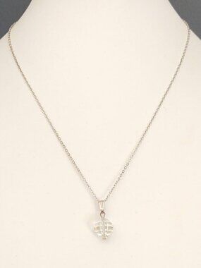 Faceted crystal drop pendant necklace